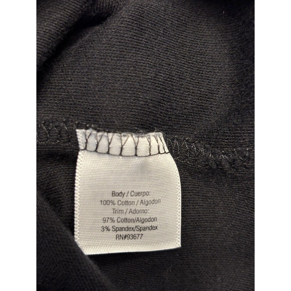 St John's Bay Women's Classic Mock Turtleneck Black Size Medium Long Sleeve - Picture 3 of 6